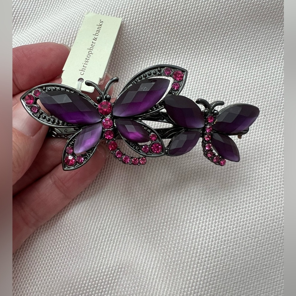 Christopher and banks butterfly Hair Clip NWT